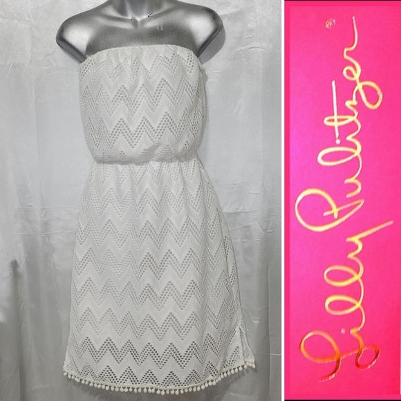 LILLY PULITZER White strapless r Dress